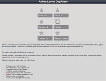 Tablet Screenshot of animalloversdogresort.com